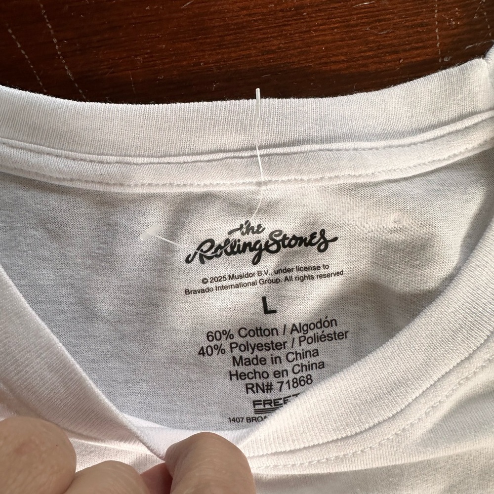 The Rolling Stones White and Red Short Sleeve Tee - Picture 2 of 3
